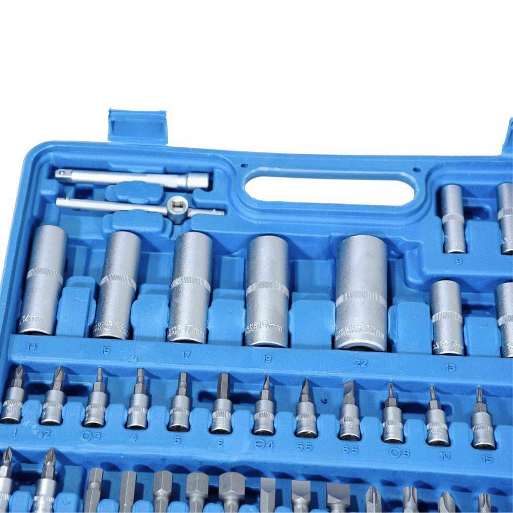 108 PCS Socket Ratchet Wrench Set 1/2" 1/4" Drive Screwdriver Screw Driver Bit 6PT - South East Clearance Centre