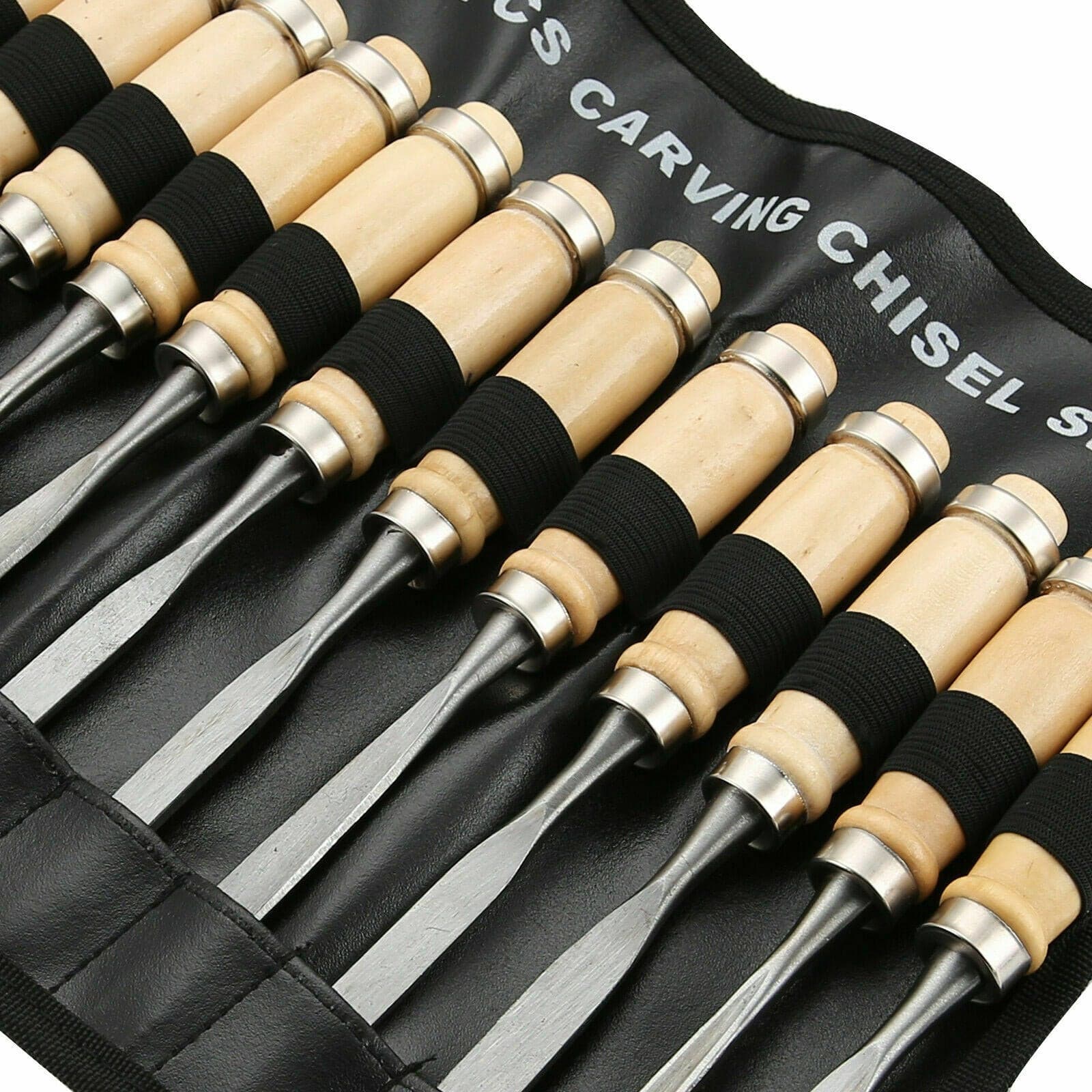 12 Piece Wood Carving Hand Chisel Tool Kit Set - South East Clearance Centre