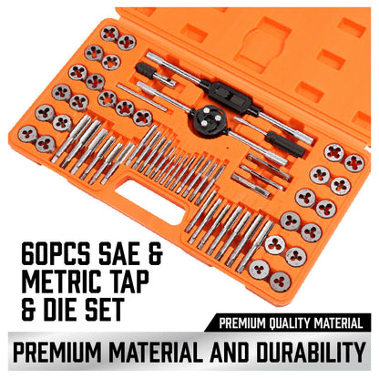 60 Piece Tap & Die Set | Metric & Imperial - South East Clearance Centre