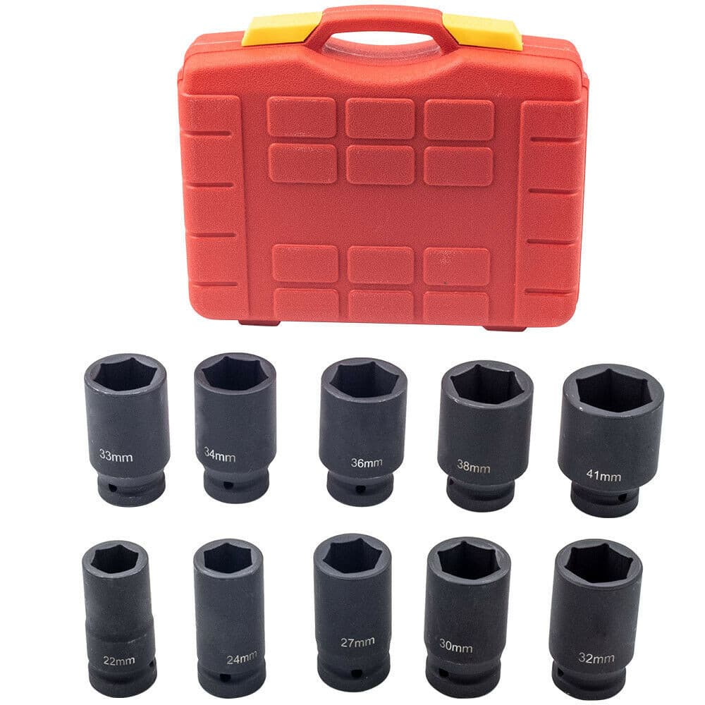 10 piece 3/4" Drive Deep Impact Socket Set Metric (22-41mm) - South East Clearance Centre