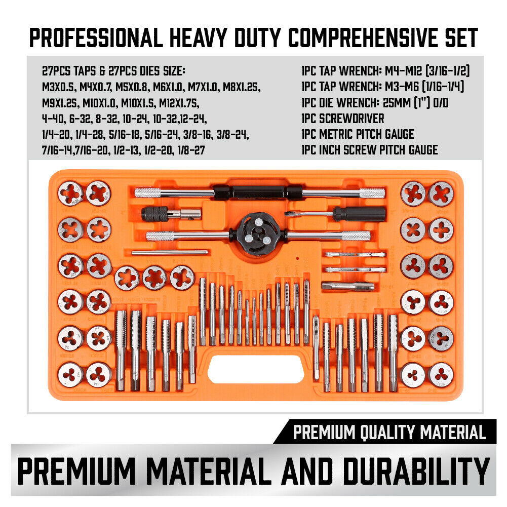 60 Piece Tap & Die Set | Metric & Imperial - South East Clearance Centre