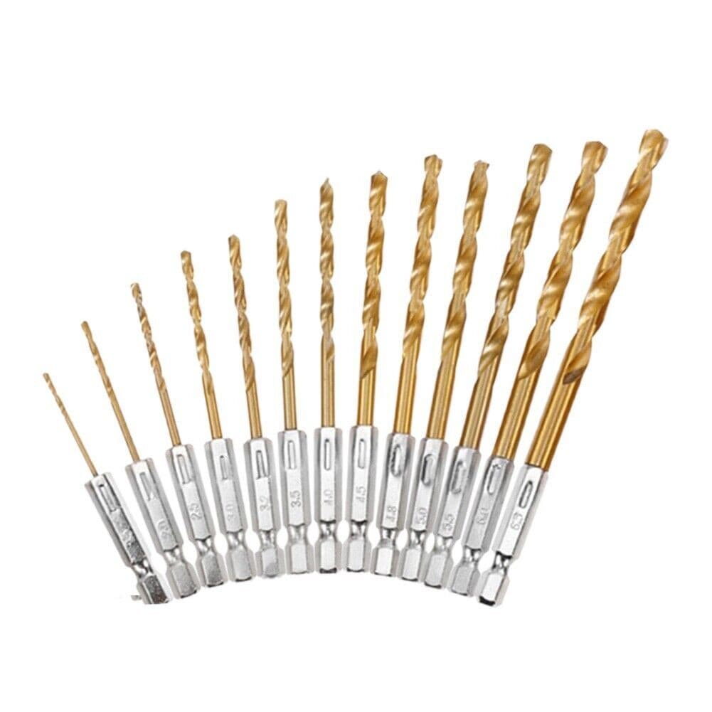 13 piece Titanium-plated Drill Bit Set - South East Clearance Centre