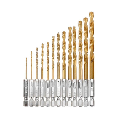 13 piece Titanium-plated Drill Bit Set - South East Clearance Centre