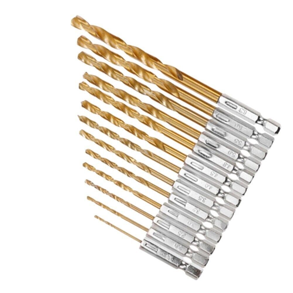 13 piece Titanium-plated Drill Bit Set - South East Clearance Centre