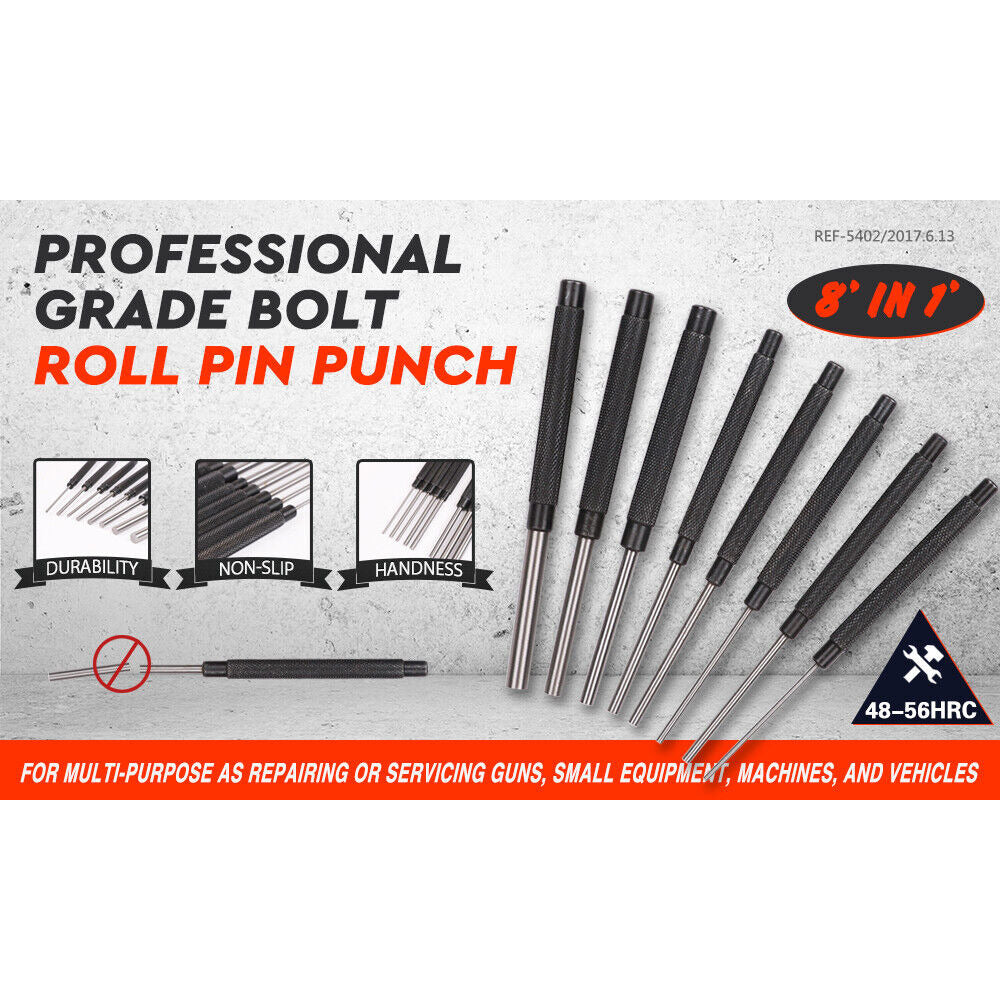 Pin Punch Set, 8 Piece