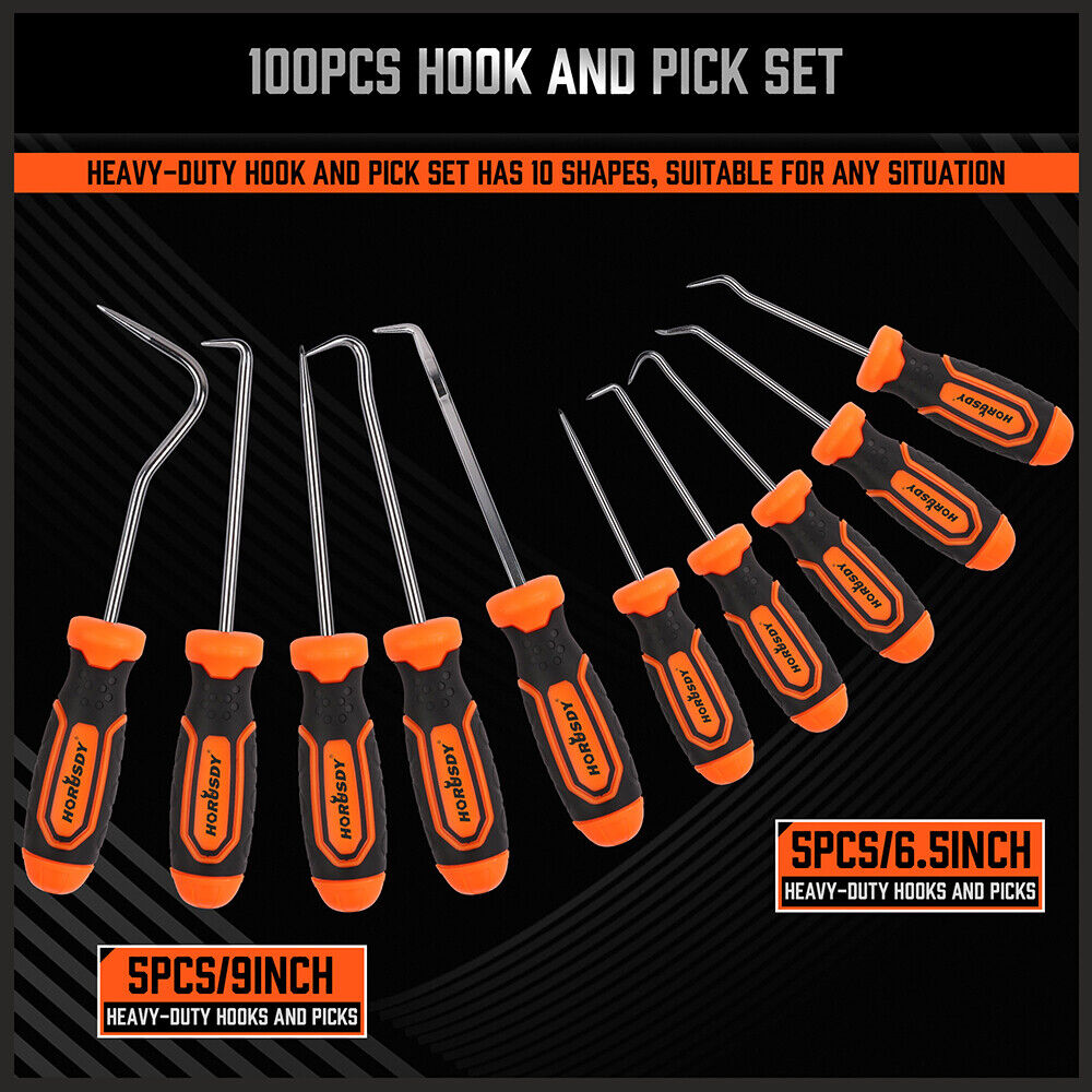 Heavy Duty 10 Piece Pick & Hook Set