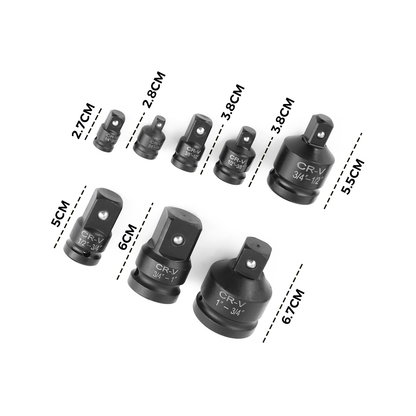 8 Piece Impact Socket Adapter Set 1” - 1/4” drive - South East Clearance Centre