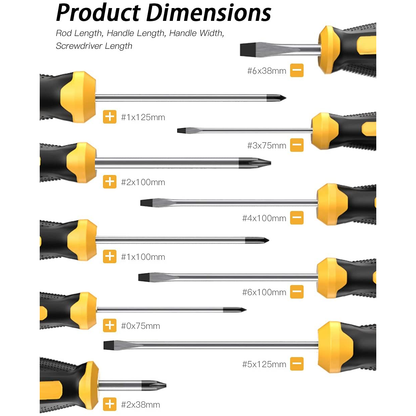 10 Piece Magnetic Screwdriver Set with Carrying Case - South East Clearance Centre